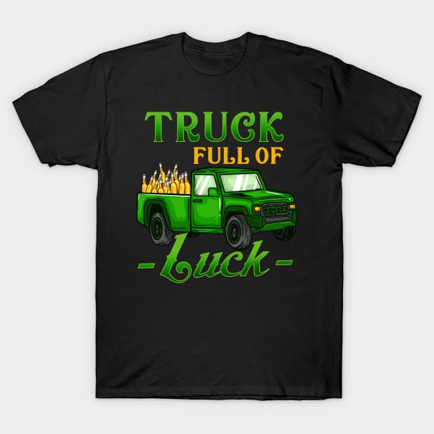 Truck full of Luck I St. Patrick's Day Brewery Truck design T-Shirt by biNutz